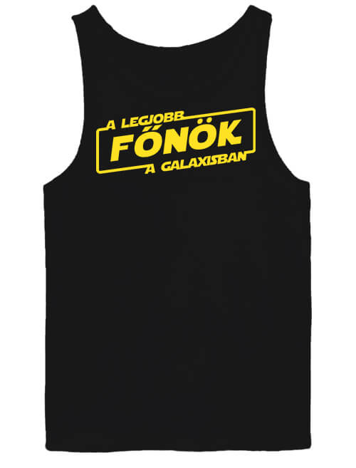 Férfi ujjatlan póló A legjobb főnök a galaxisban fekete