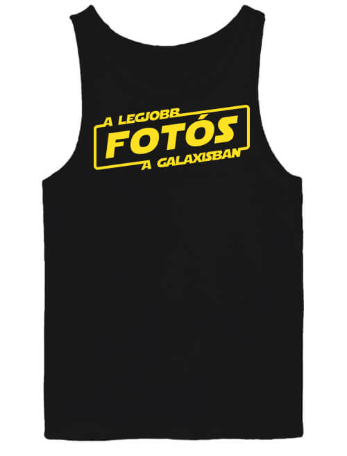 Férfi ujjatlan póló A legjobb fotós a galaxisban fekete