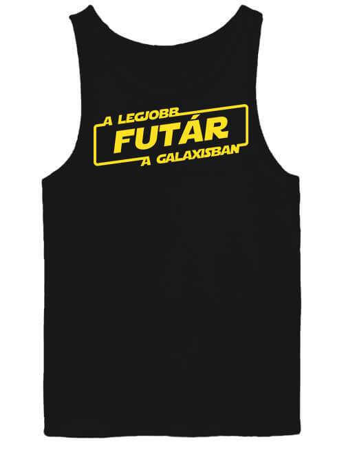 Férfi ujjatlan póló A legjobb futár a galaxisban fekete