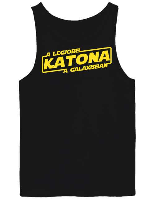 Férfi ujjatlan póló A legjobb katona a galaxisban fekete
