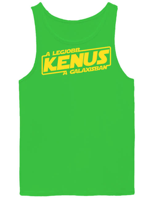 Férfi ujjatlan póló A legjobb kenus a galaxisban lime