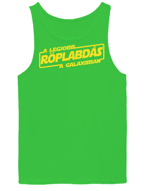 Férfi ujjatlan póló A legjobb röplabdás a galaxisban lime