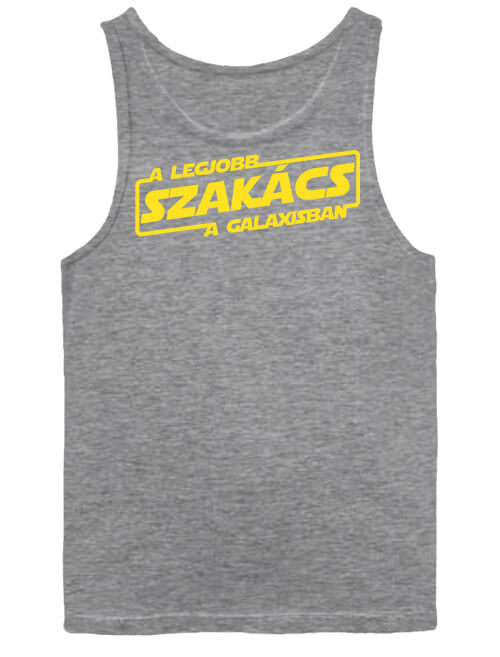 Férfi ujjatlan póló A legjobb szakács a galaxisban szürke