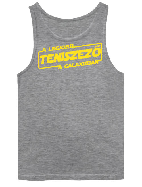 Férfi ujjatlan póló A legjobb teniszező a galaxisban szürke