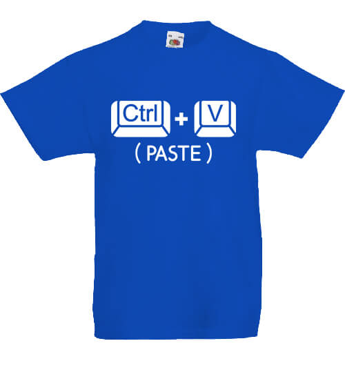 Gyerek póló Ctrl + V póló baby body királykék