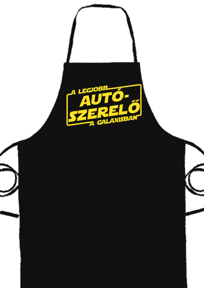 Kötény A legjobb autószerelő a galaxisban fekete