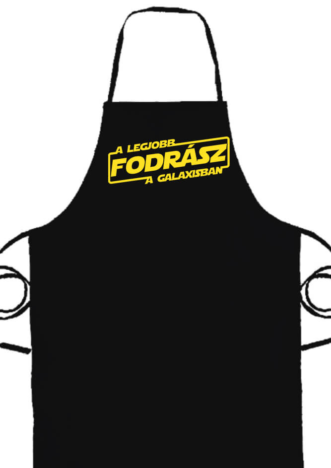 Kötény A legjobb fodrász a galaxisban fekete