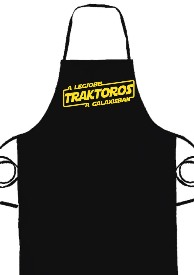Kötény A legjobb traktoros a galaxisban fekete