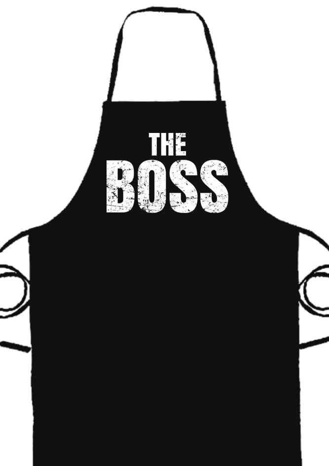 Kötény The boss főnök fekete