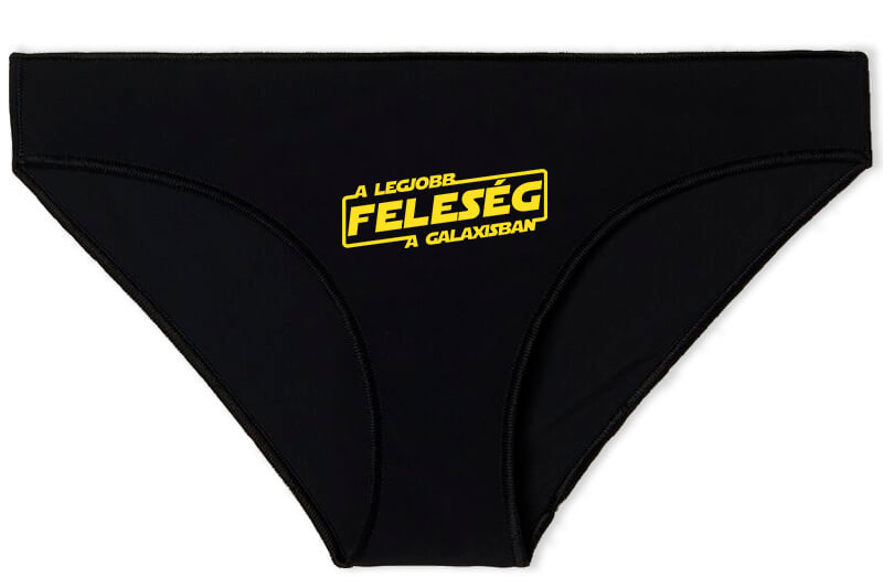 Női bugyi A legjobb feleség a galaxisban fekete