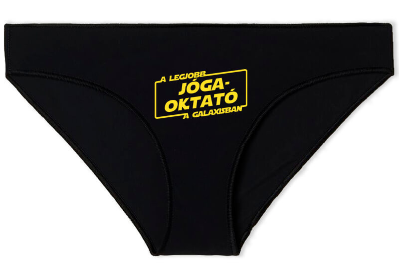 Női bugyi A legjobb jóga oktató a galaxisban fekete