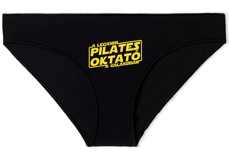 Női bugyi A legjobb pilates oktató a galaxisban fekete