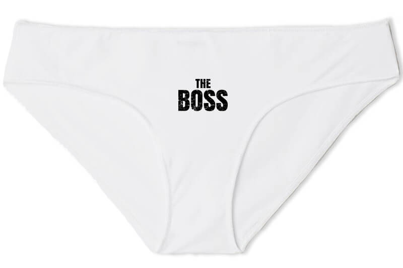 Női bugyi The boss főnök fehér