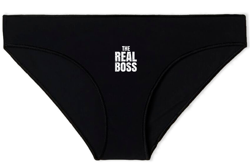 Női bugyi The real boss igazi főnök fekete