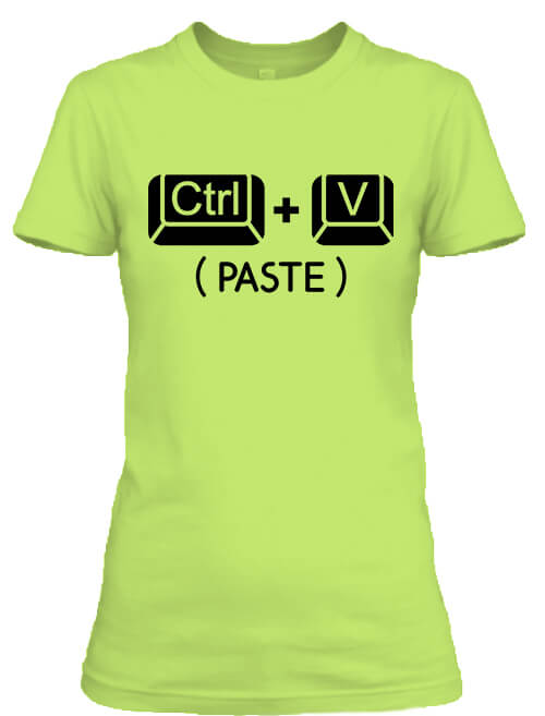 Női póló Ctrl + V póló baby body almazöld