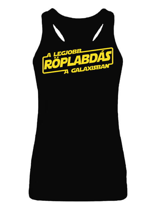 Női ujjatlan póló A legjobb röplabdás a galaxisban fekete