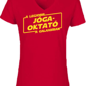 A legjobb jóga oktató a galaxisban – Női V nyakú póló