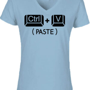 Ctrl + V póló baby body – Női V nyakú póló