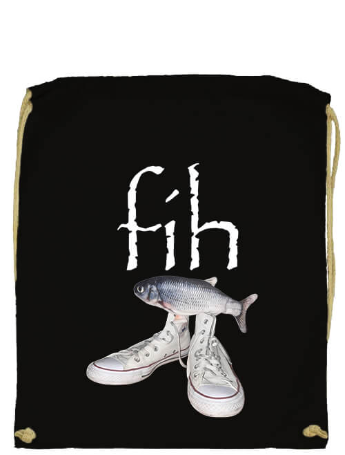 Tornazsák Fih Shoes Fish halas mém fekete