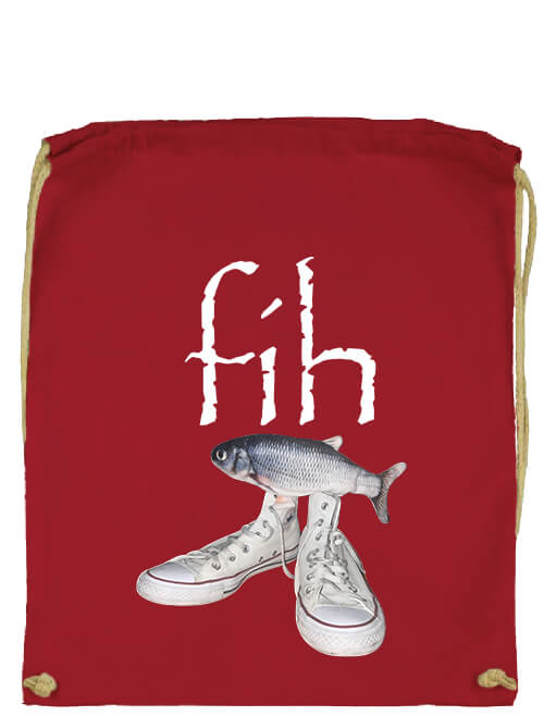 Tornazsák Fih Shoes Fish halas mém piros