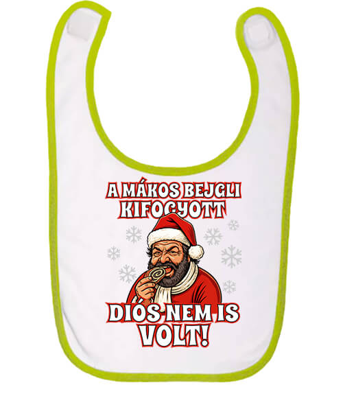 Baba előke Bud Spencer bejgli Karácsony fehér