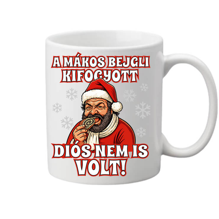 Bögre Bud Spencer bejgli Karácsony fehér