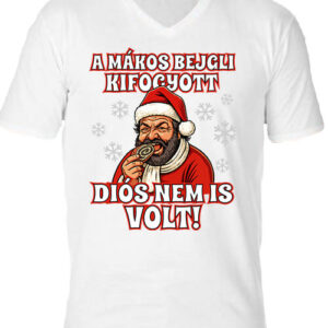 Bud Spencer bejgli Karácsony – Férfi V nyakú póló