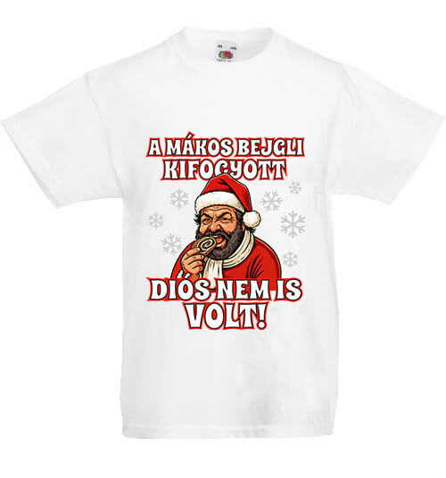 Gyerek póló Bud Spencer bejgli Karácsony fehér