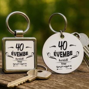 40 évembe születésnap – Kulcstartó