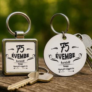 75 évembe születésnap – Kulcstartó