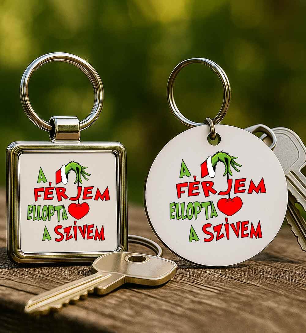 Kulcstartó A férjem ellopta a szívem Grincs