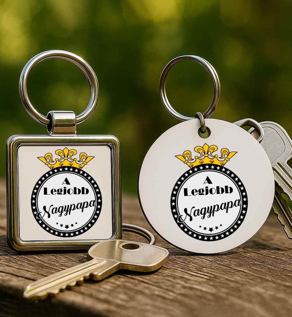 Fém kulcstartó A legjobb nagypapa