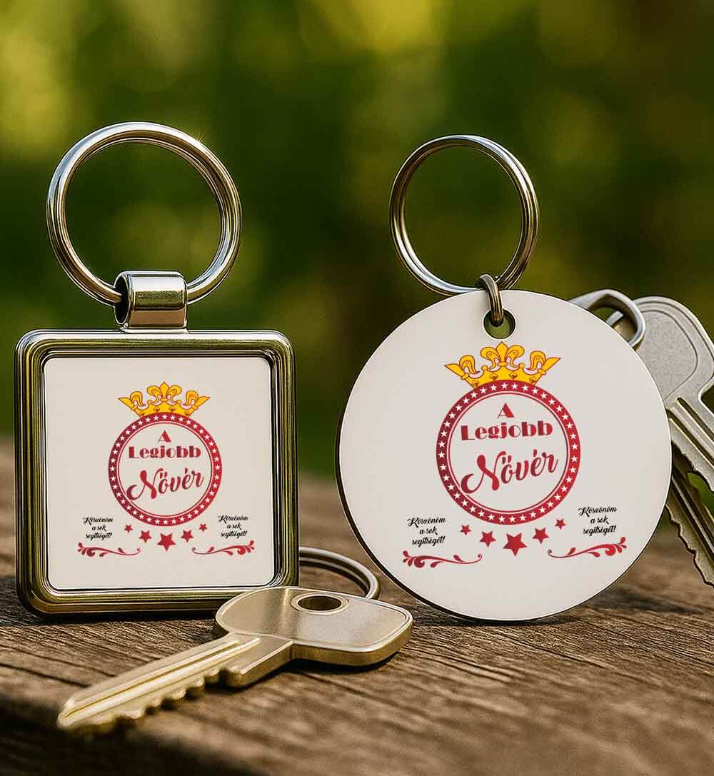 Fém kulcstartó A legjobb nővér 1