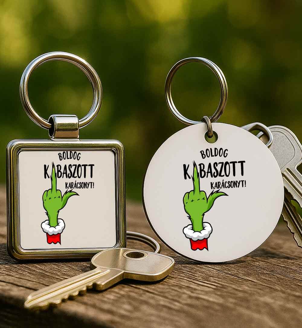 Kulcstartó Boldog Kibaszott karácsonyt Grincs