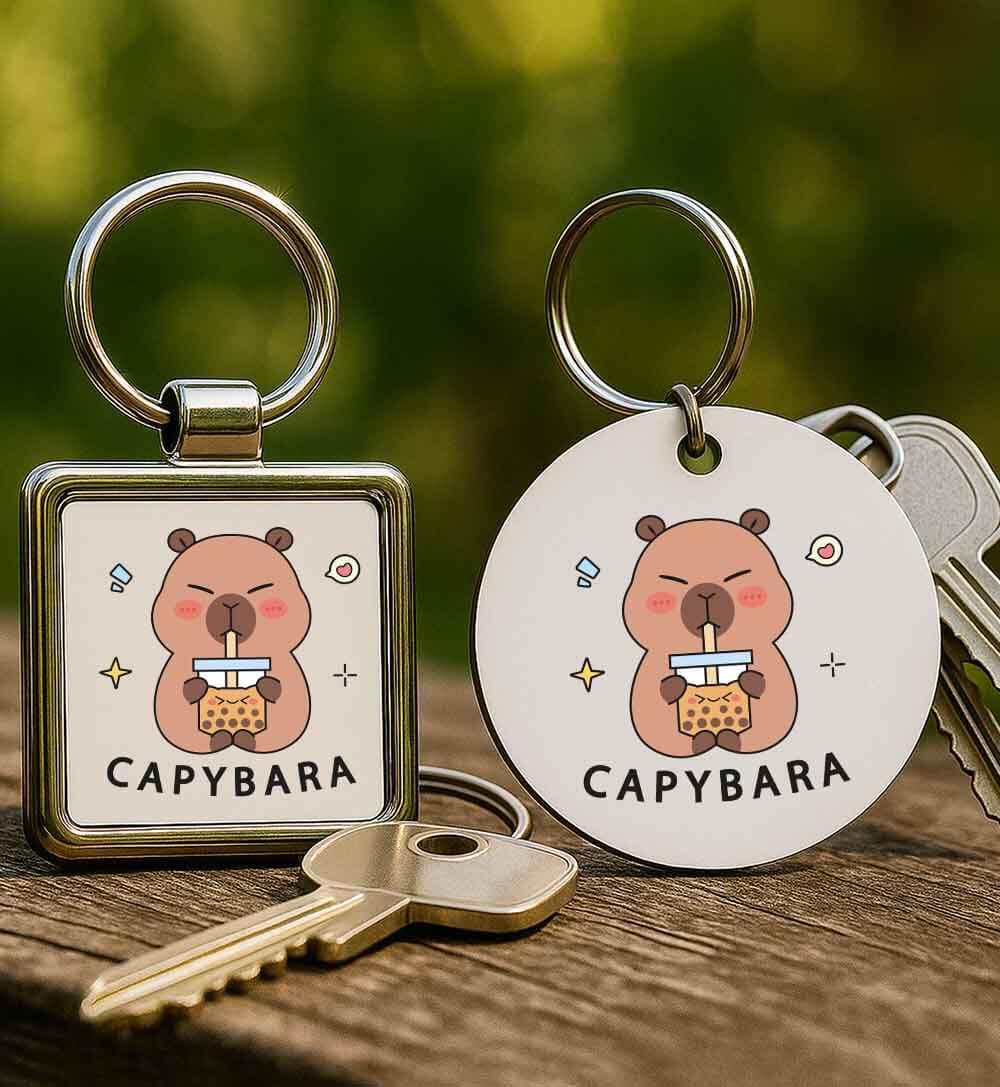 Kulcstartó Capybara kávé