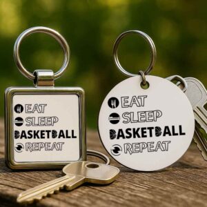 Eat sleep basketball repeat – Kulcstartó