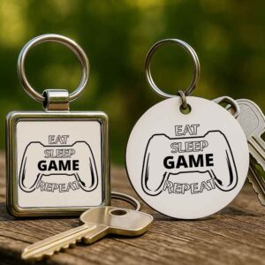 Eat sleep game repeat – Kulcstartó