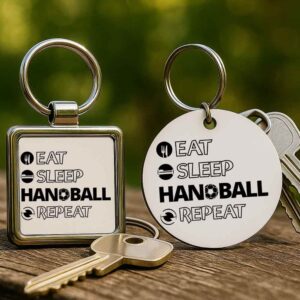 Eat sleep handball repeat – Kulcstartó