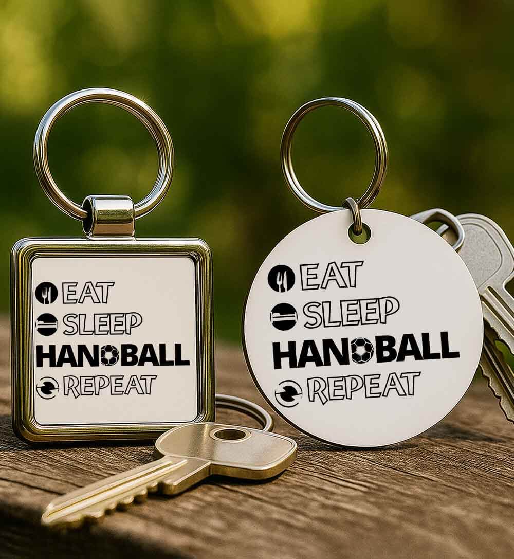 Kulcstartó Eat sleep handball repeat