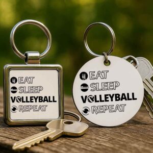 Eat sleep volleyball repeat – Kulcstartó