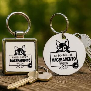 Én egy büszke macskamentő vagyok – Kulcstartó