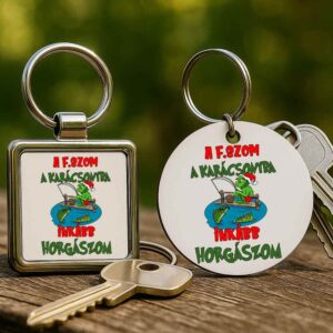 Grincs Inkább horgászom – Kulcstartó