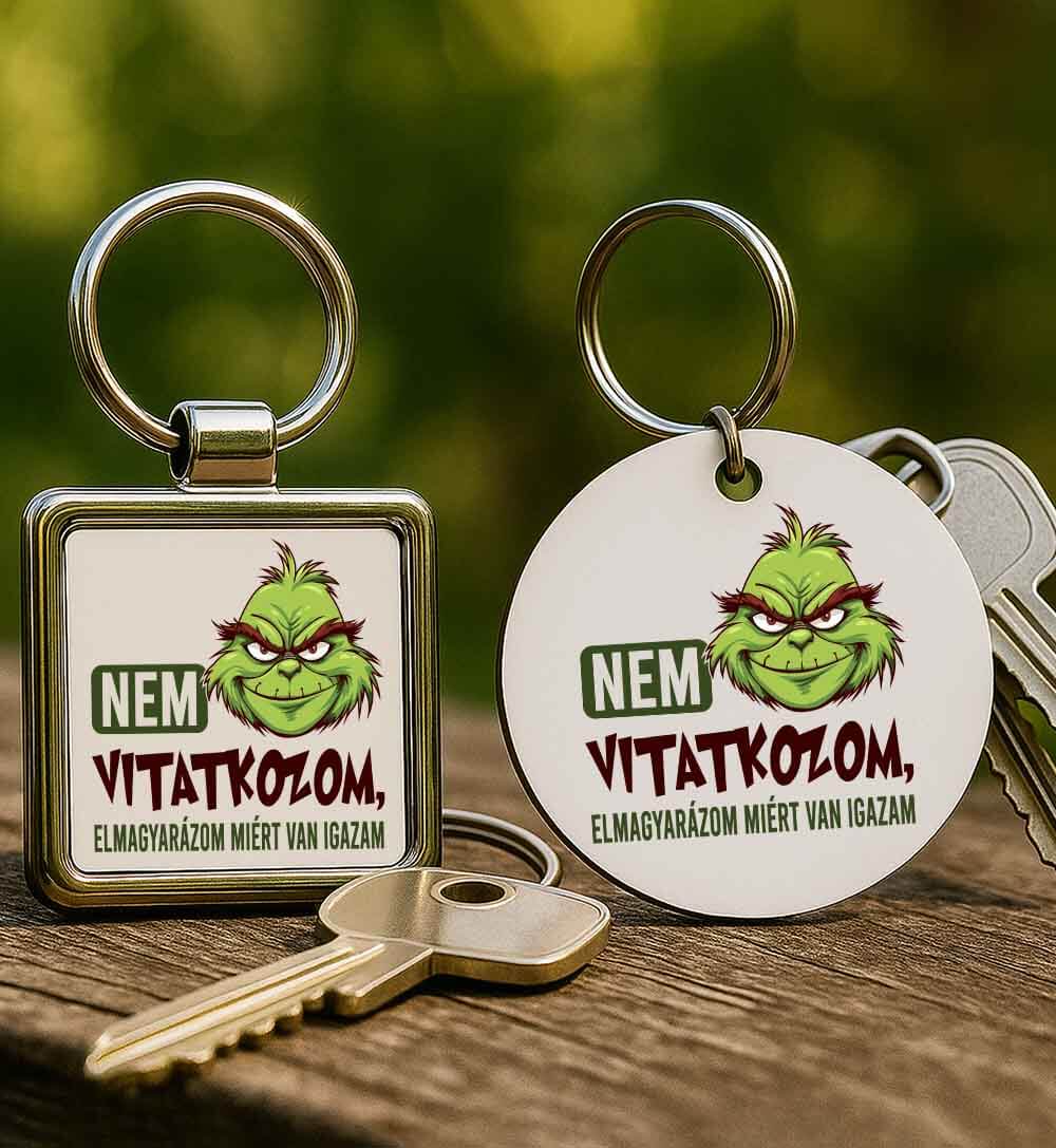 Kulcstartó Grincs Nem vitatkozom elmagyarázom