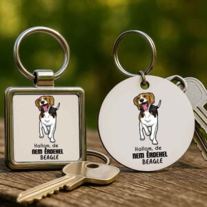 Hallom de nem érdekel beagle – Kulcstartó