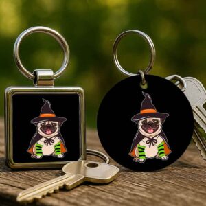 Halloween bulldog – Kulcstartó