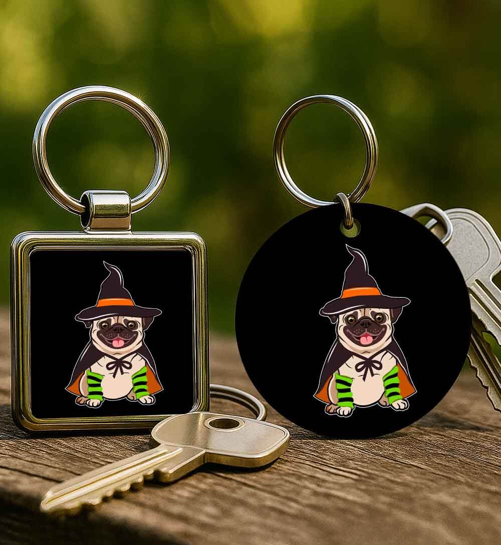 Kulcstartó Halloween bulldog