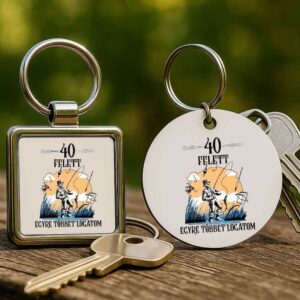 Horgász 40 felett – Kulcstartó