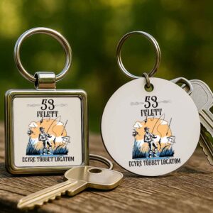 Horgász megadott életkorral – Kulcstartó