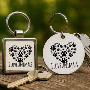 I love animals – Kulcstartó