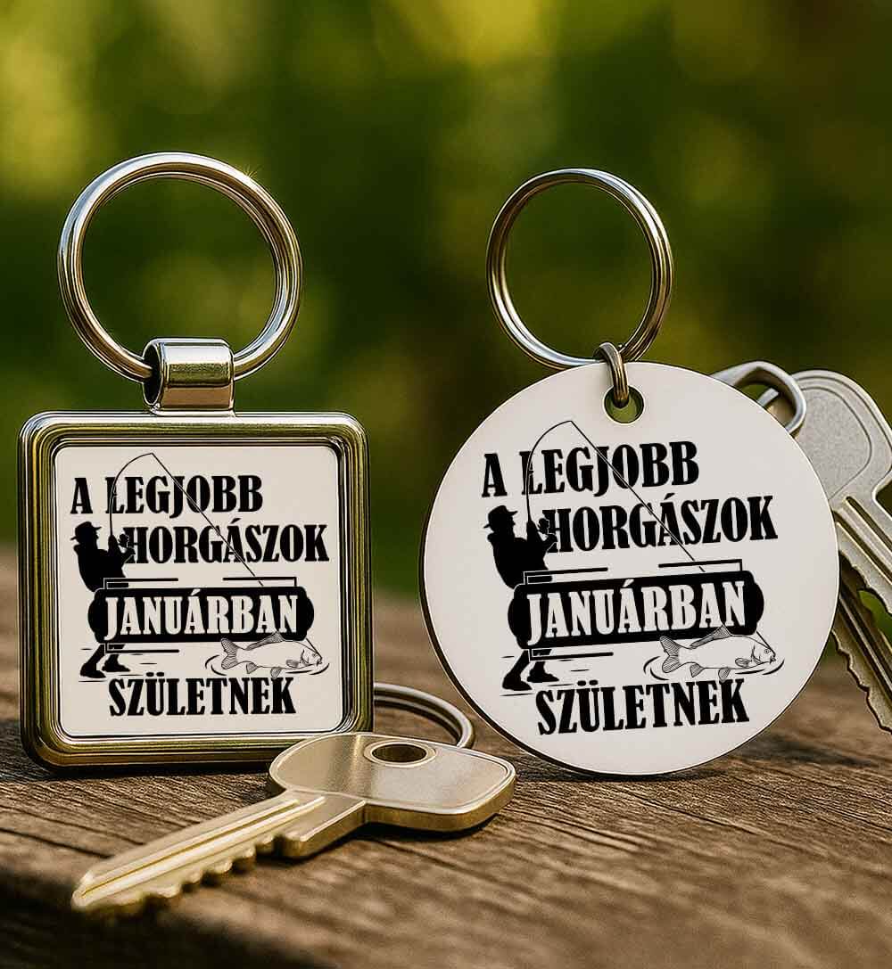 Kulcstartó Januári horgászok